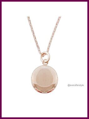Gold Plated Locket Necklace Adjustable Chain Minimalist Jewelry